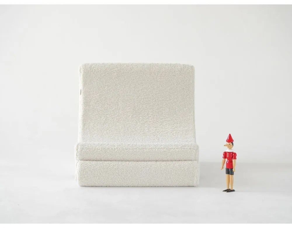 Krémové detské kresielko z textílie buklé Moon – Wigiwama