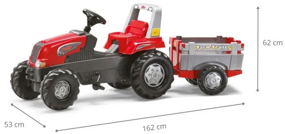 Šlapací traktor RT s prívesom Rolly Toys 800261