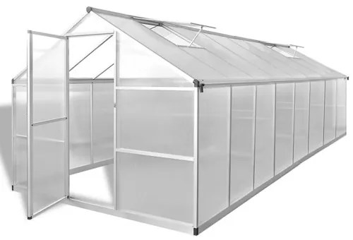 vidaXL Skleník, hliník 481x250x195 cm, 23,44 m³-