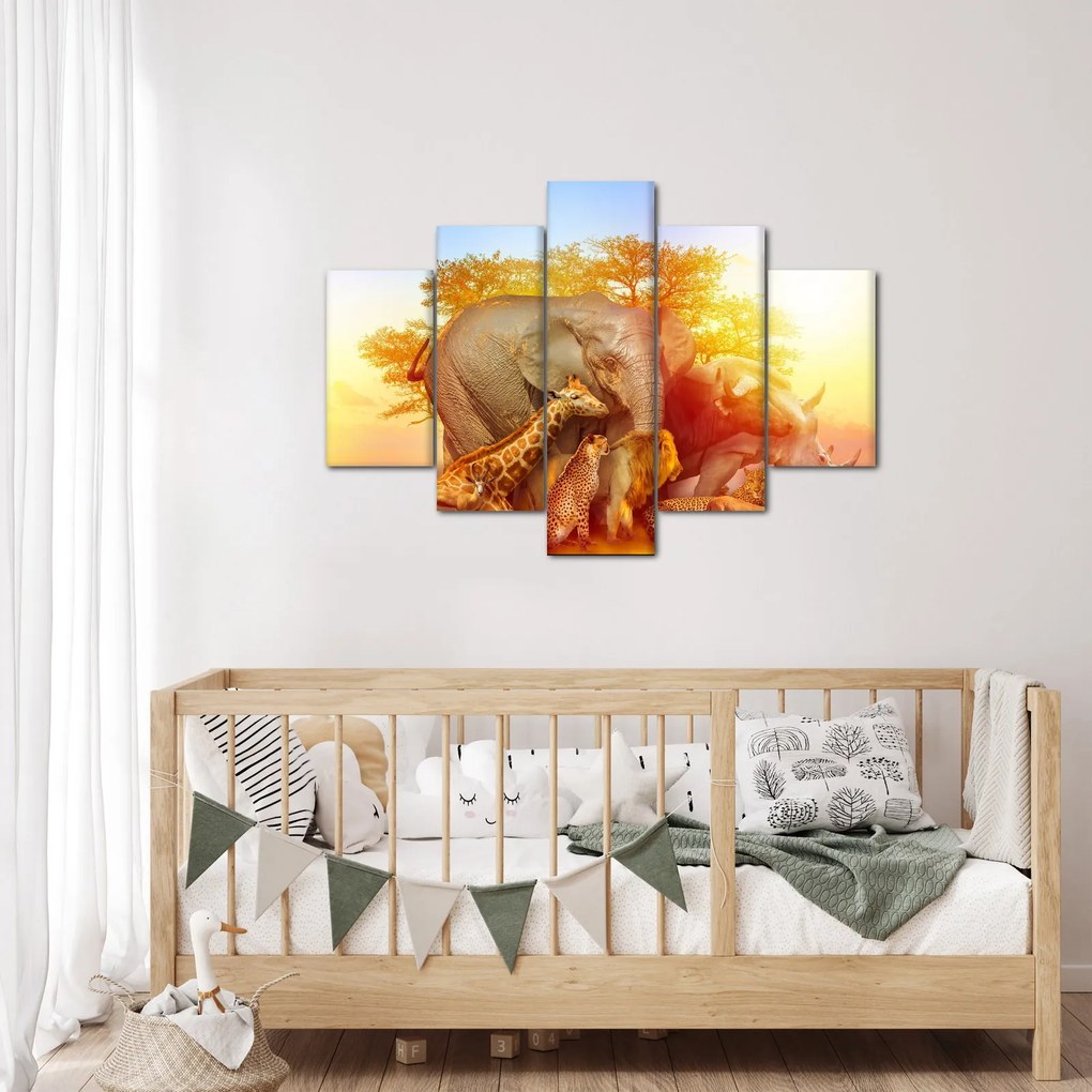 Obraz afrických zvieratiek (150x105 cm)