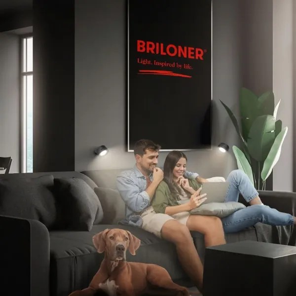 Briloner 3896015 - LED stmievateľné nabíjateľné nástenné svietidlo TARI LED/1,6W/5V 1500 mAh čierne