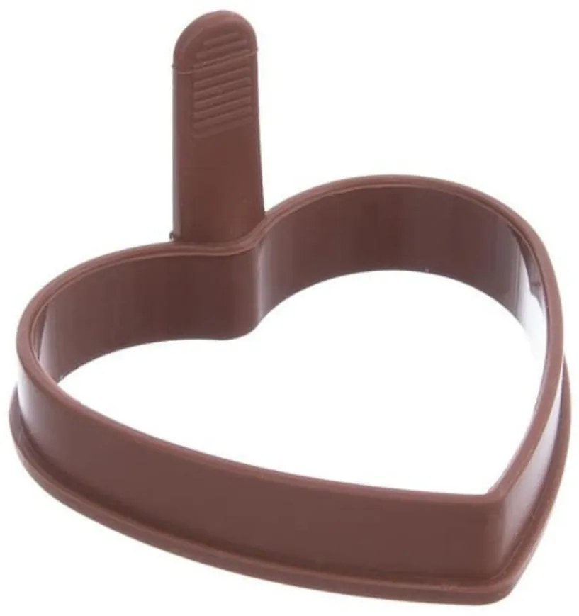 Forma silikónová na vajce srdce hnedá