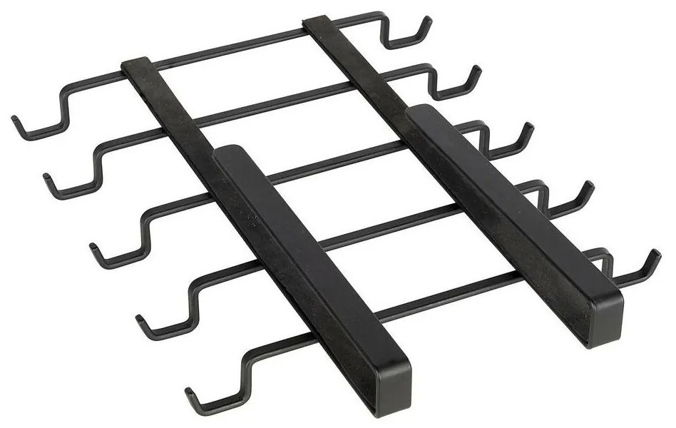 usporadejto.cz Držiak na hrnčeky s 10 háčikmi, závesný pod policu, bez montáže, MERLIN, čierny