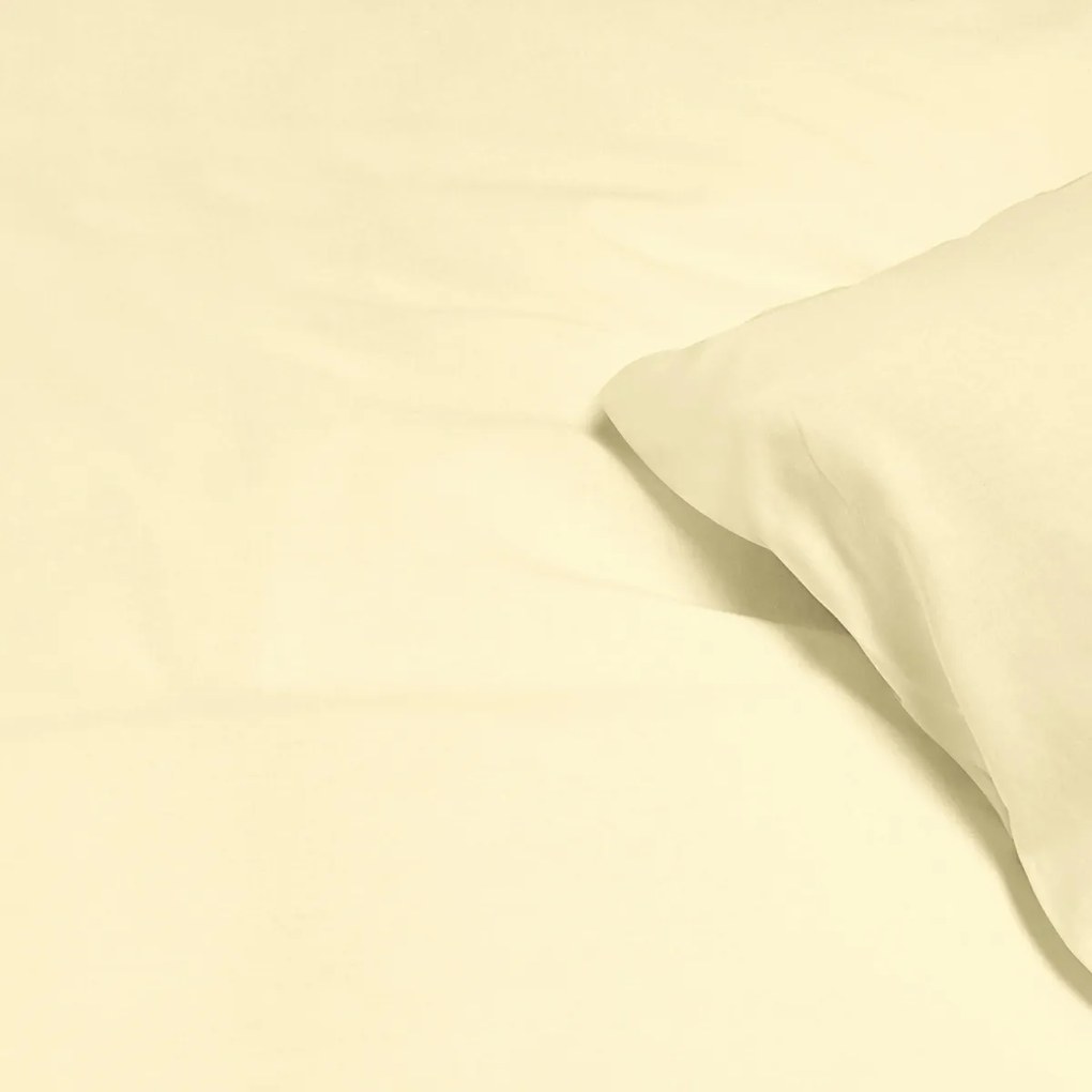 Goldea bavlnené posteľné obliečky - smotanové 140 x 220 a 70 x 90 cm
