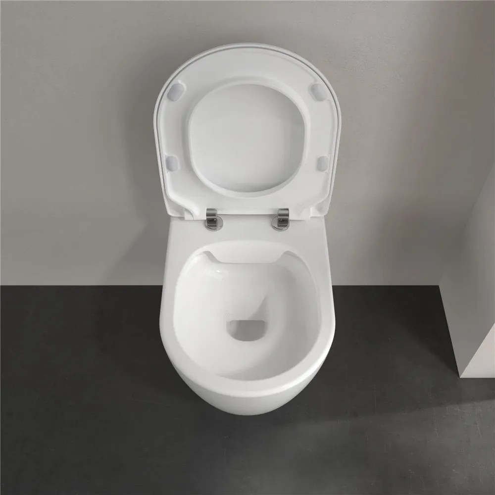 VILLEROY &amp; BOCH Avento Combi-Pack, závesné WC s DirectFlush + WC sedátko s poklopom SlimSeat, s QuickRelease a Softclosing, biela alpská, 5656RS01