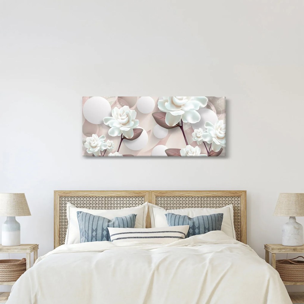 Obraz - Kvety ruží (120x50 cm)
