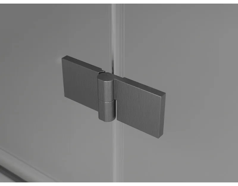 Mexen Lunar, L Duo sklápací sprchový kút 110 x 75 cm, 8mm číre sklo, profil grafit brúsený, 834L-110L-075P-66-00