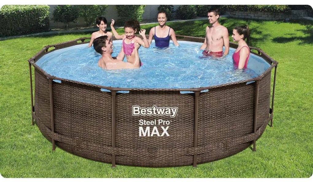 Bazén Power Steel Rattan, 366 x 100 cm, 18v1 | Bestway
