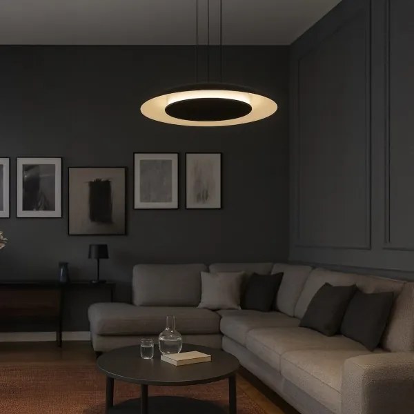 LED luster na lane PIATTINO LED/30W/230V 2700/3200/4000K pr. 40 cm čierna