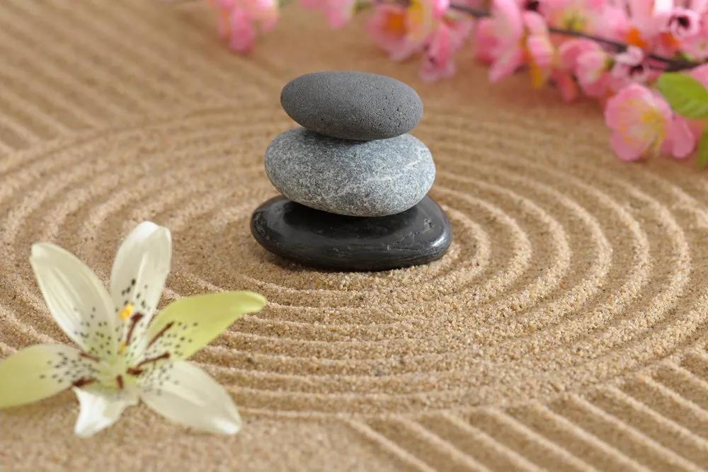 Obraz Zen záhrada a kamene v piesku Varianta: 90x60