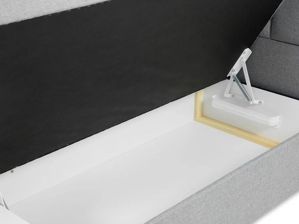 Kontinentálna posteľ Hudson Lux 1, Strana: ľavá, Rozmer postele: 100x200, Farby: ekokoža Soft 017