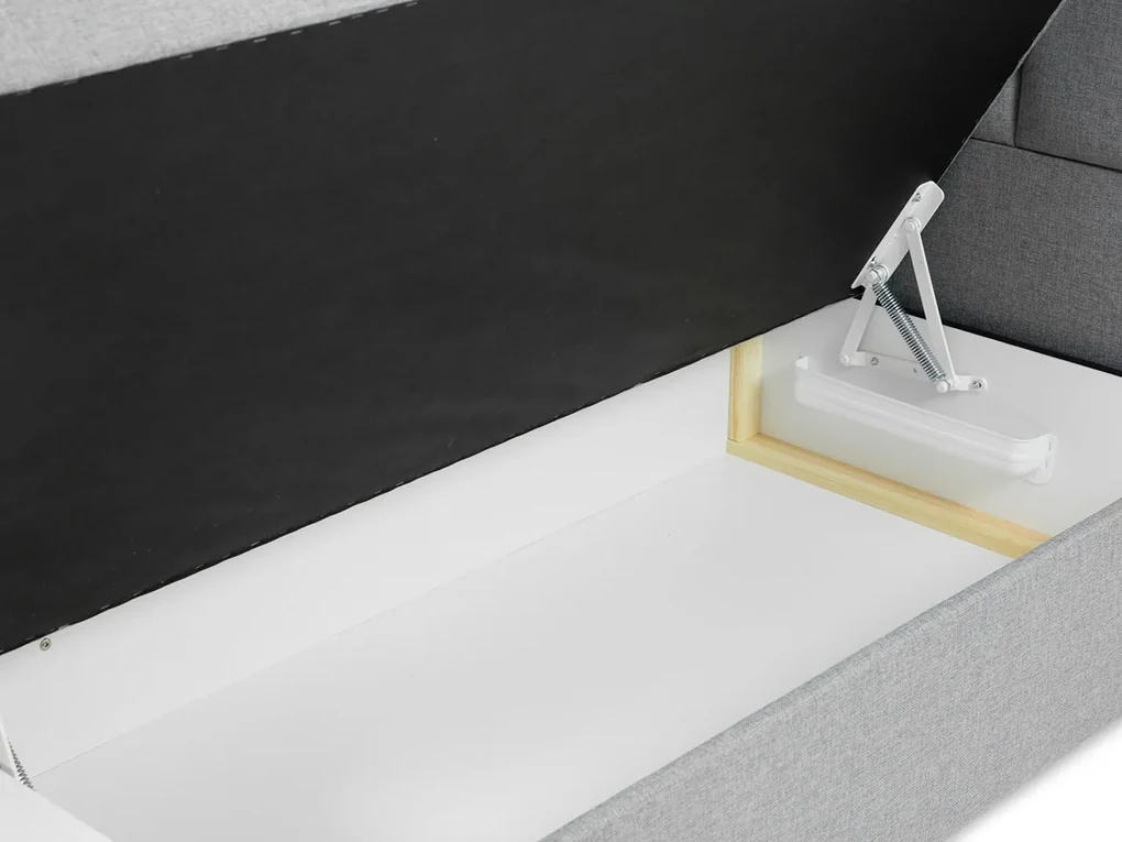 Kontinentálna posteľ Hudson Lux 1, Strana: ľavá, Rozmer postele: 100x200, Farby: ekokoža Soft 017