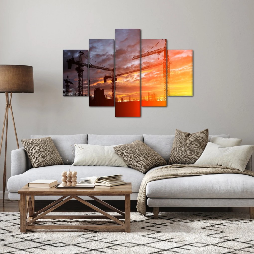 Obraz - Stavenisko (150x105 cm)
