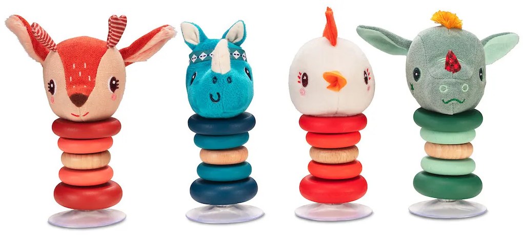 Lilliputiens - hojdacia hrkálka s prísavkou - sliepočka Paulette