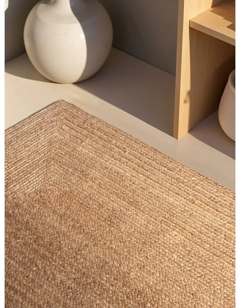 Obojstranný/ručne tkaný jutový koberec v prírodnej farbe 80x150 cm Sharmila Natural Brown – Hanse Home