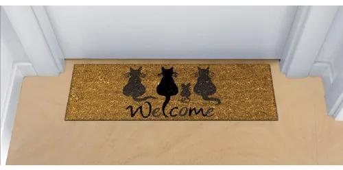 Rohožka Kokosová Welcome Cats interiérová 26x75 cm