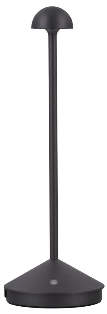 Vonkajšia stolová lampa Lumo tmavá sivá