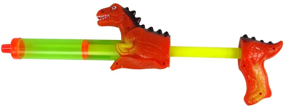 LEAN TOYS Vodná pištoľ Dinosaurus 40 cm – červený
