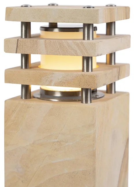 Moderná vonkajšia stojaca lampa pieskovec 70 cm - Grumpy