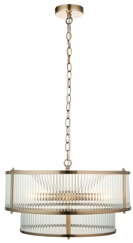 Endon 110944 - Závesný luster na reťazi RIDGETON 5xE14/6W/230V mosadz