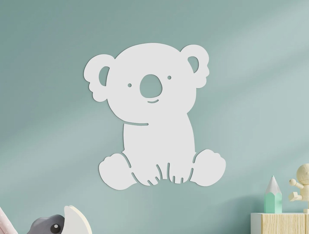 drevko Detská nálepka na stenu Koala Rozmer obrazu: 44,5 x 43 cm, Farba dekorácie: Čierna