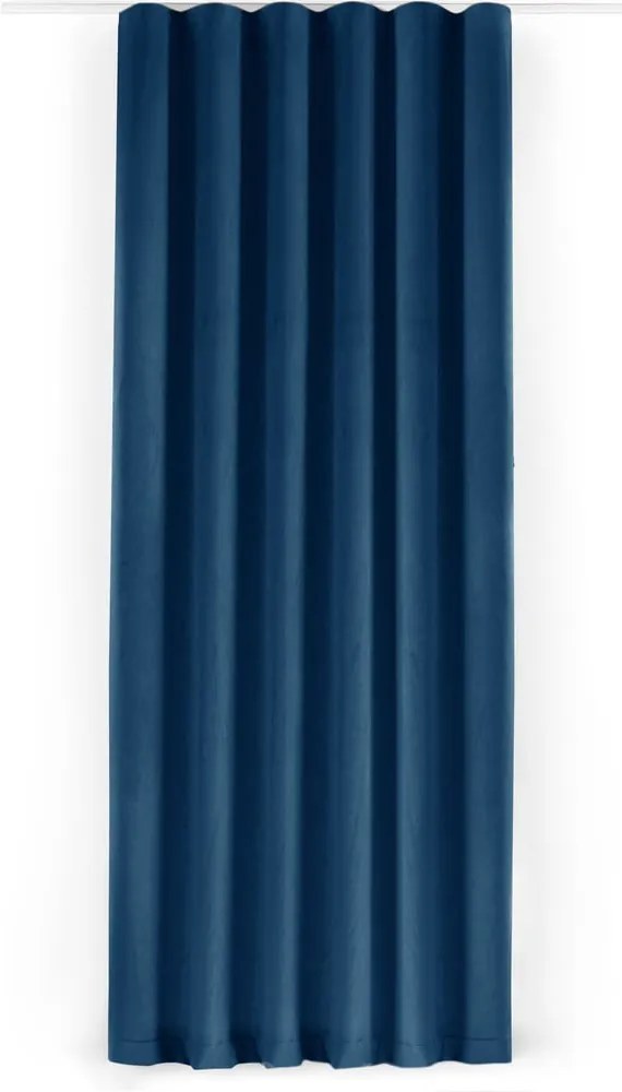 Modrý zamatový dimout záves 400x225 cm Velto – Filumi