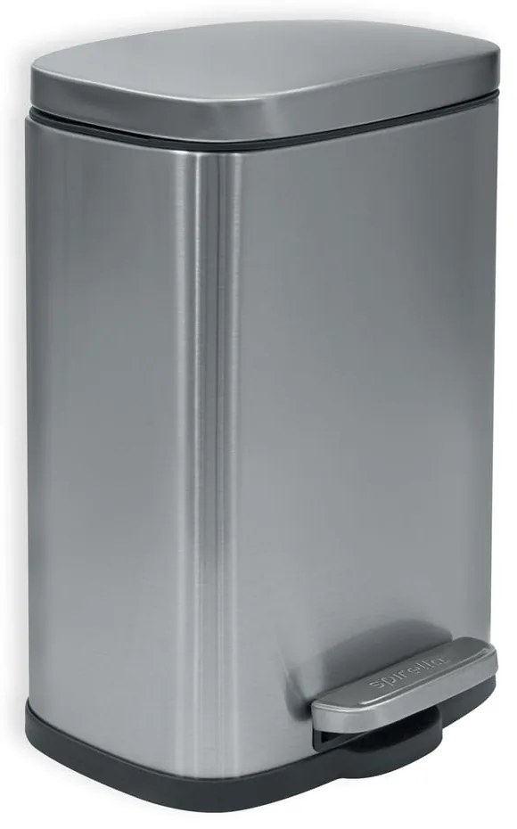 Nášľapný oceľový odpadkový kôš v matne striebornej farbe 5 l Akira – Spirella
