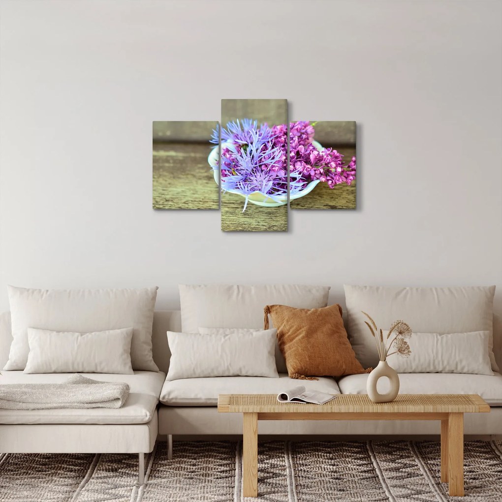 Obraz dekorácie s levanduľou (90x60 cm)