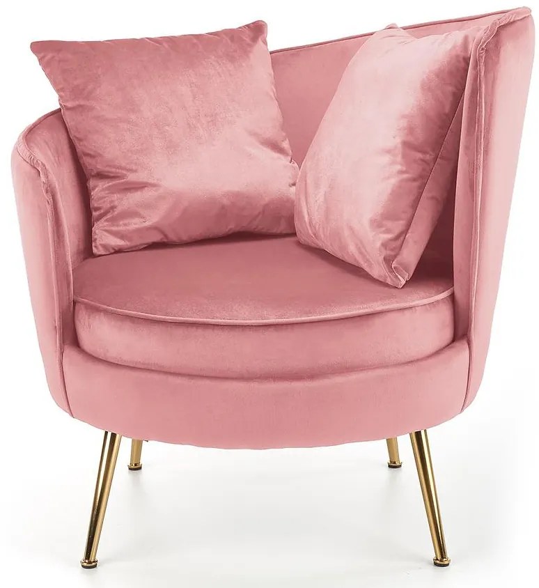 Kreslo Almond ružový/zlatý