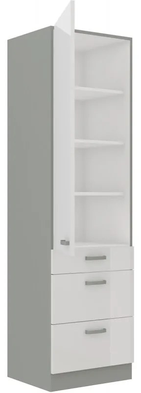 Kuchynská linka Bianka 290 cm - sivá / biely lesk