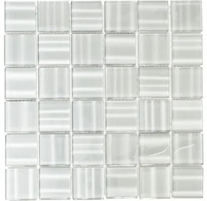 Sklenená mozaika lesklá sivá 29,8x29,8 cm