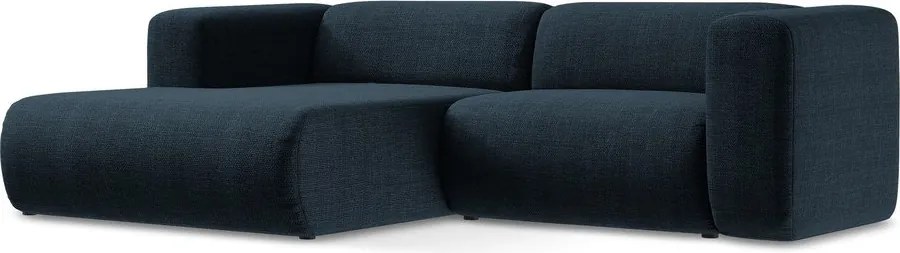 Modrá rohová pohovka (ľavý roh/s leňoškou) Ekahi – Makamii