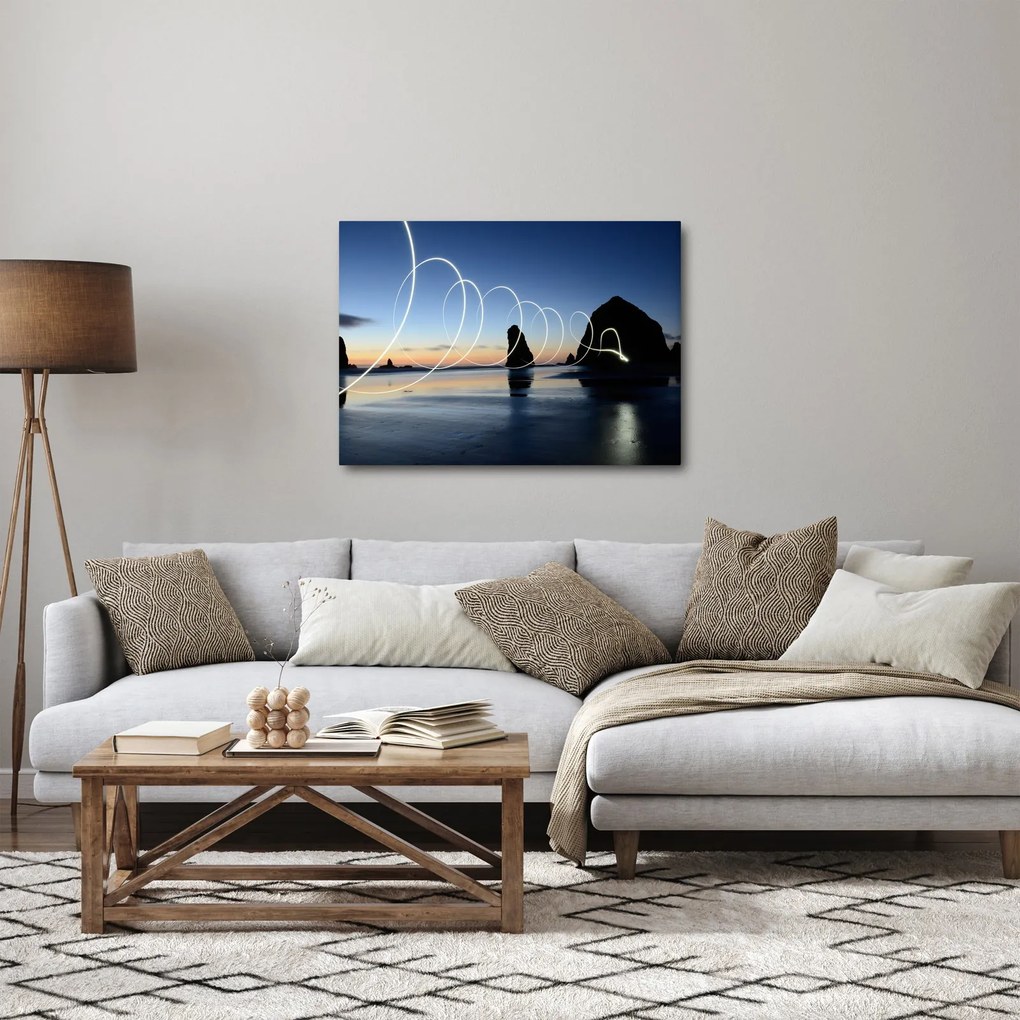 Obraz - pláž pri západe (70x50 cm)
