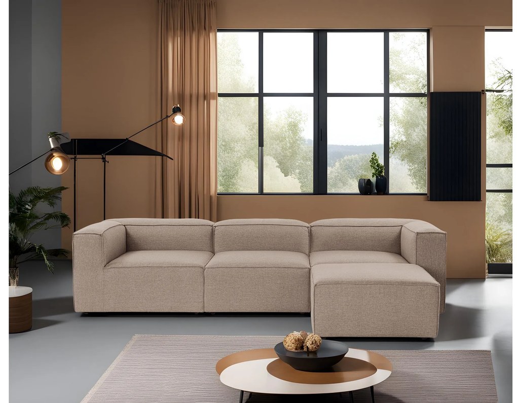 Rohová sedačka Forewona (hnedá). Akcia -17%. Vlastná spoľahlivá doprava až k Vám domov. 1106833