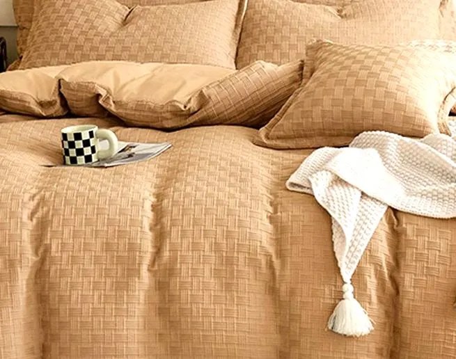 Francúzske obliečky Homa ELITE LIGHT BROWN 6-dielna sada 200x220 cm