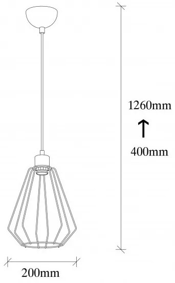 Luster na lanku KESE 1xE27/40W/230V