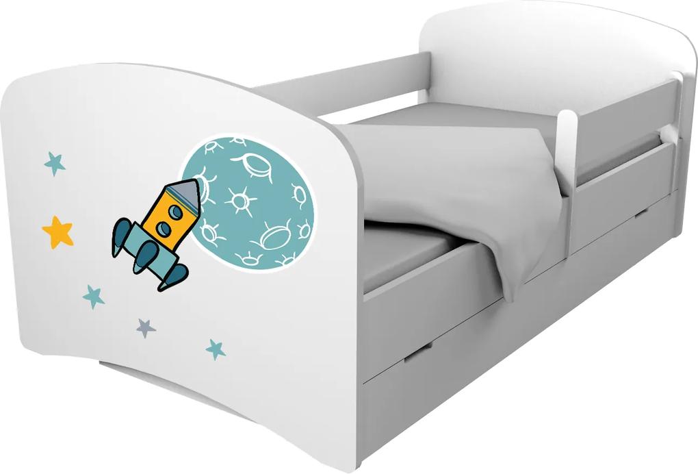 OR Detská posteľ 160x80 Special Edition RAKETA + úl. box