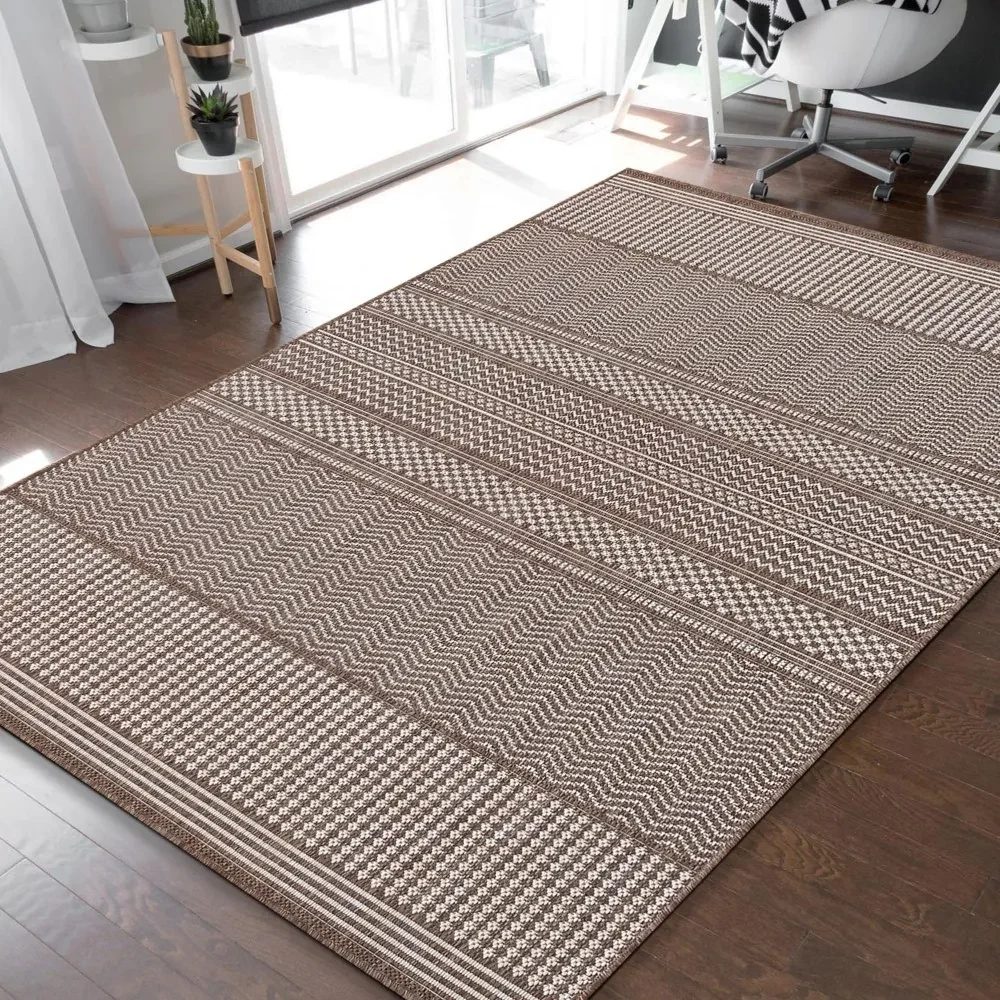 Škandinávsky svetlo hnedý koberec s jemným vzorovaním Šírka: 80 cm | Dĺžka: 150 cm