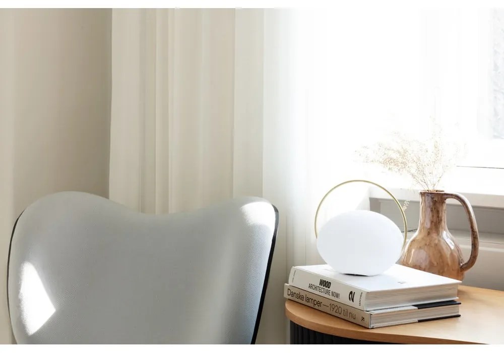 Biela LED stolová lampa so stmievačom (výška 19 cm) Orbit – UMAGE