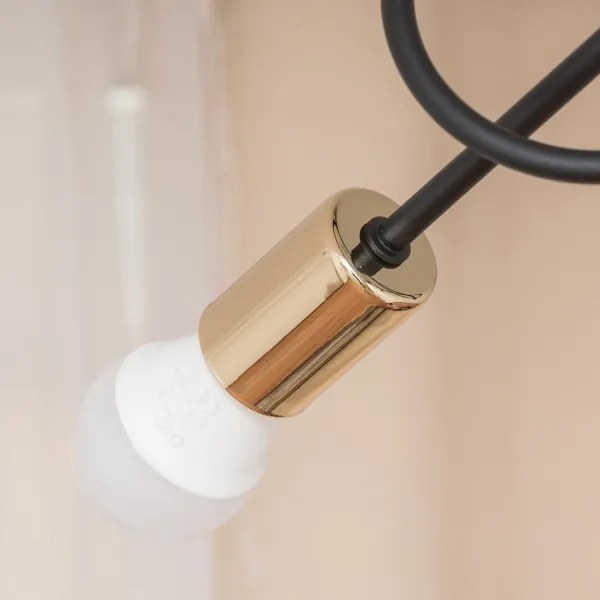 Prisadený luster OXFORD 3xE27/15W/230V zlatá/čierna