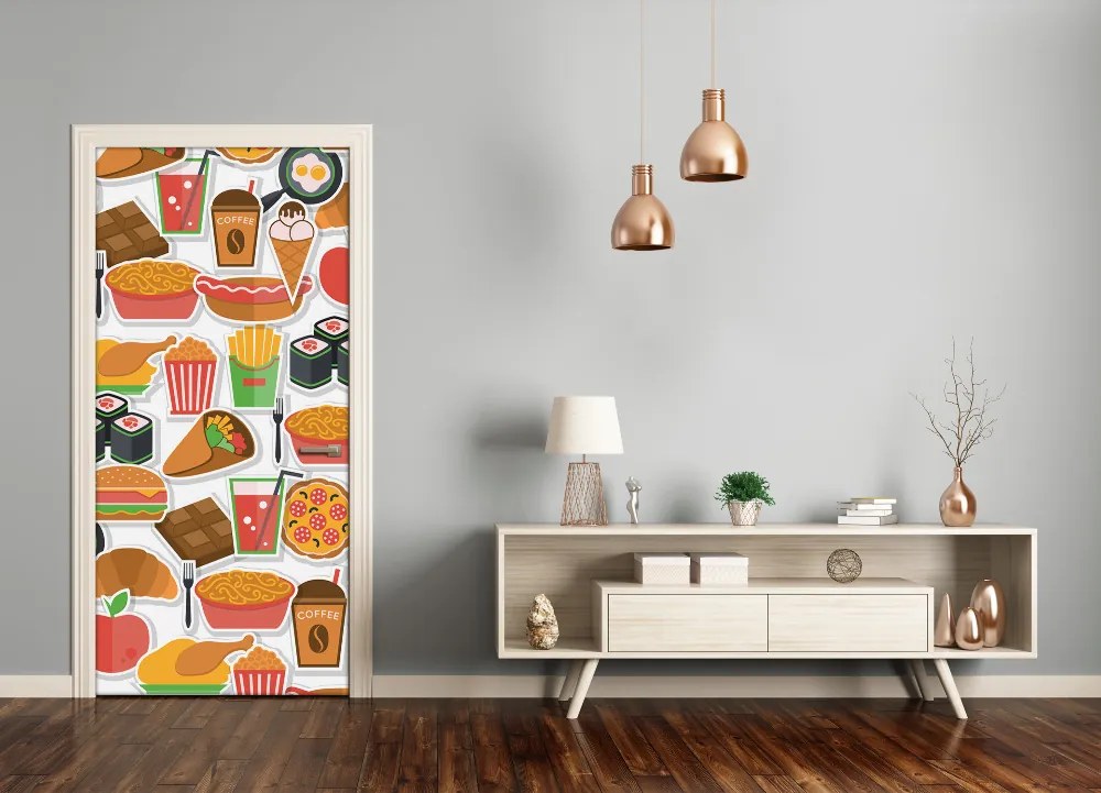 Fototapeta na dvere samolepiace fast food 95x205 cm