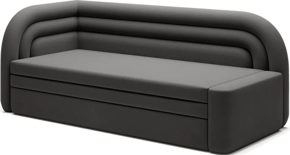 Taupe zamatová rozkladacia/s úložným priestorom pohovka ľavý roh 223 cm Fabillo – ELTAP