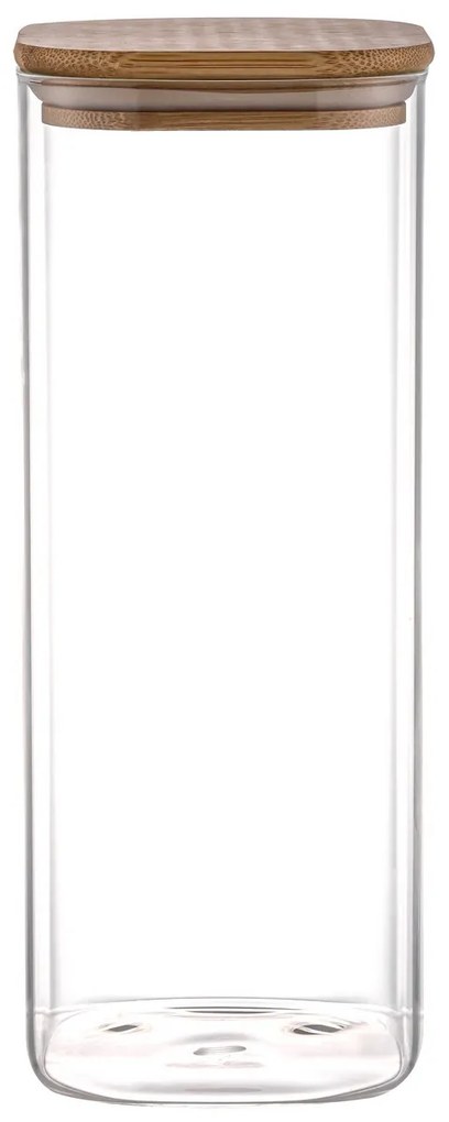 4Home Sklenená dóza na potraviny s vekom Bamboo, 2000 ml, 2000 ml
