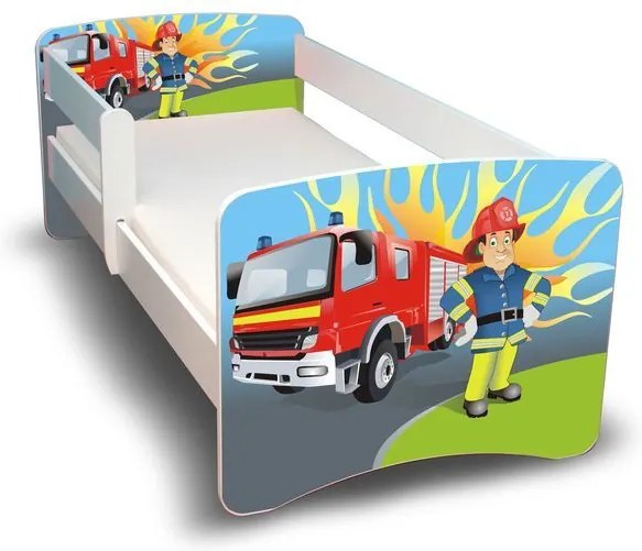 MAXMAX Detská posteľ 160x80 cm - hasič II 160x80 pre chlapca NIE