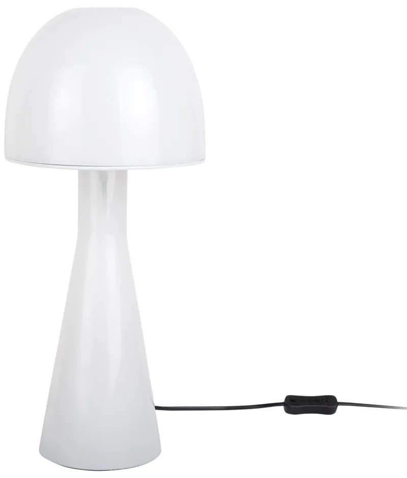 Biela stolová lampa so skleneným tienidlom (výška 45 cm) Bombin – Leitmotiv