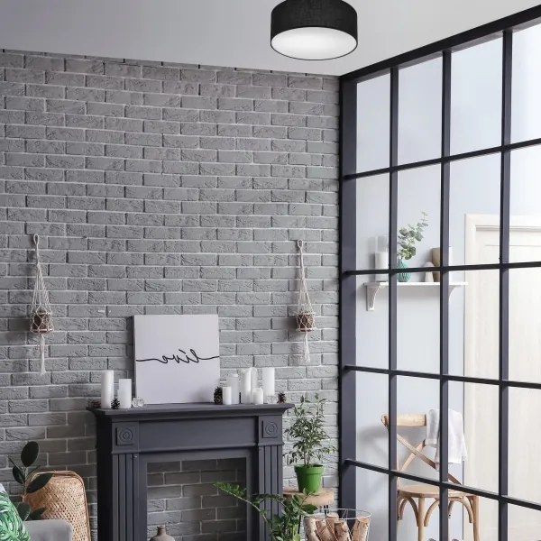 Stropné svietidlo SIRJA 1xE27/60W/230V pr. 35 cm čierna