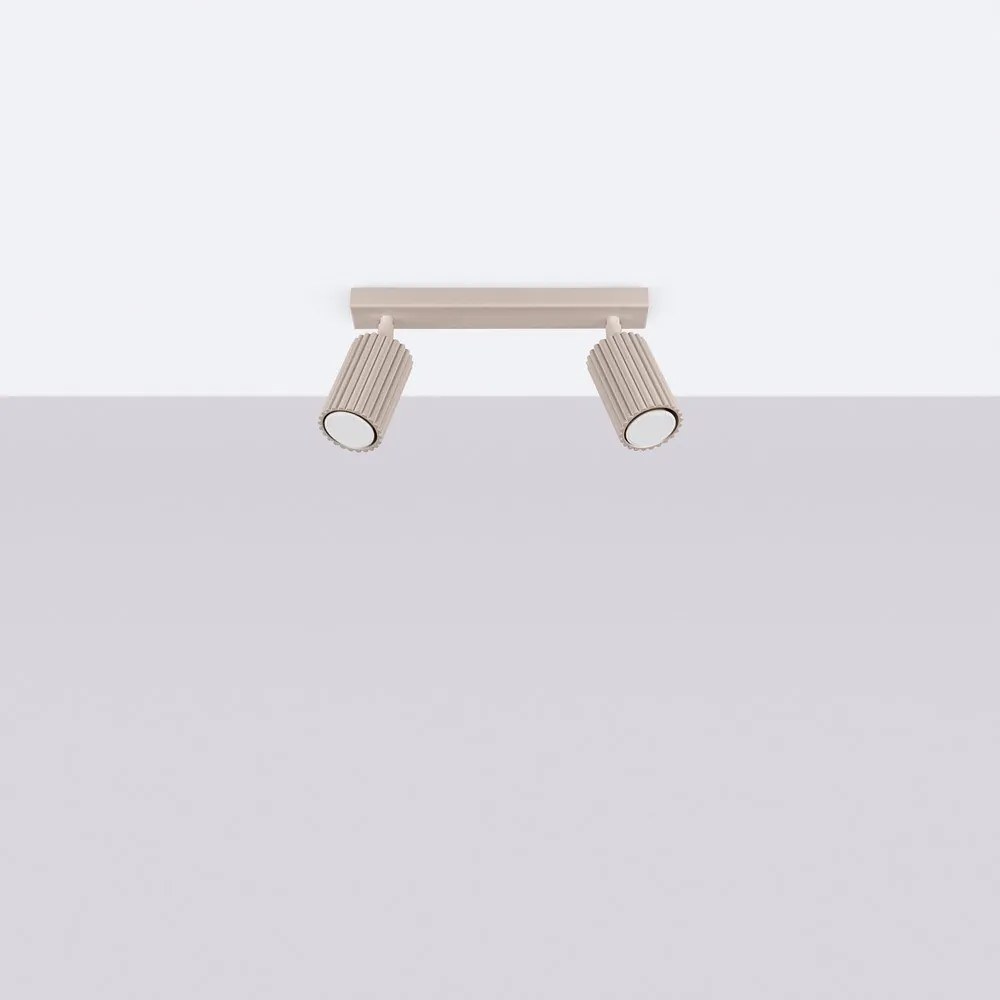 Taupe kovové bodové svietidlo 6,5x30 cm Gleam – Sollux