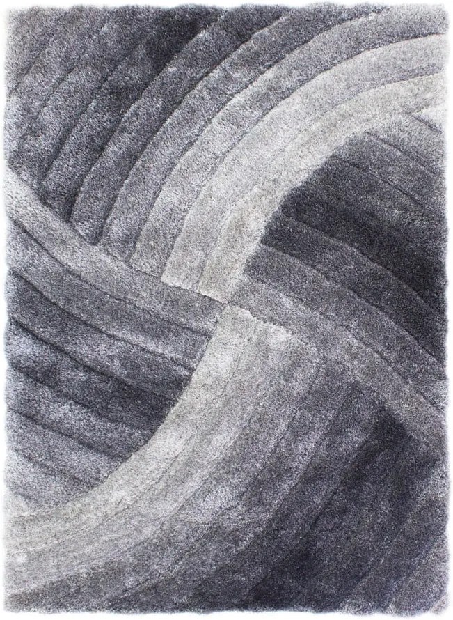 Sivý koberec Flair Rugs Furrow Grey, 80 × 150 cm
