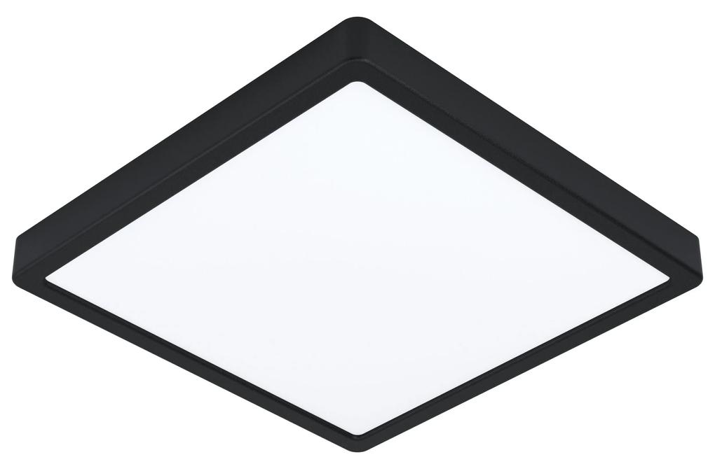 EGLO LED stropné chytré svietidlo FUEVA-Z, 19,5 W, teplá biela-studená biela, 28x28cm, hranaté, čierne