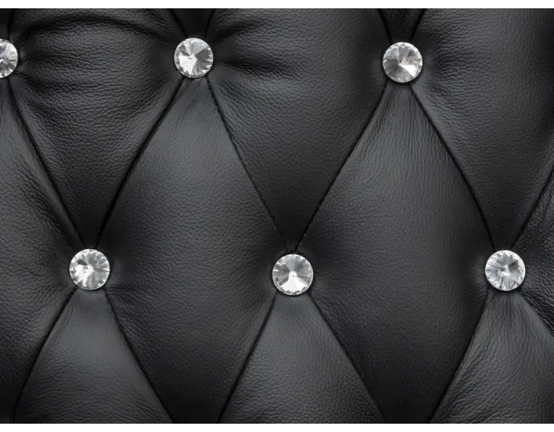 furniture-nabytek.cz - Masívne kreslo Chesterfield Kingsfield, ušák, pravá koža, čierne